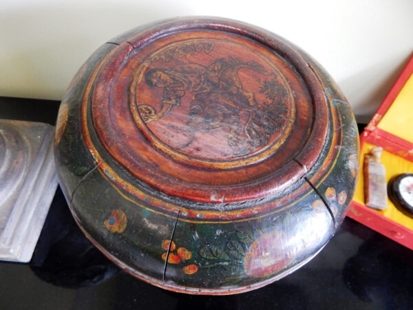 Indonesian Polychrome Wood Bowl - Image 2