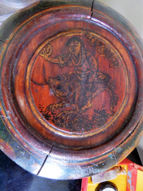 Indonesian Polychrome Wood Bowl - Image 3