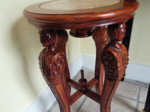 A Round Wooden Center Table Image