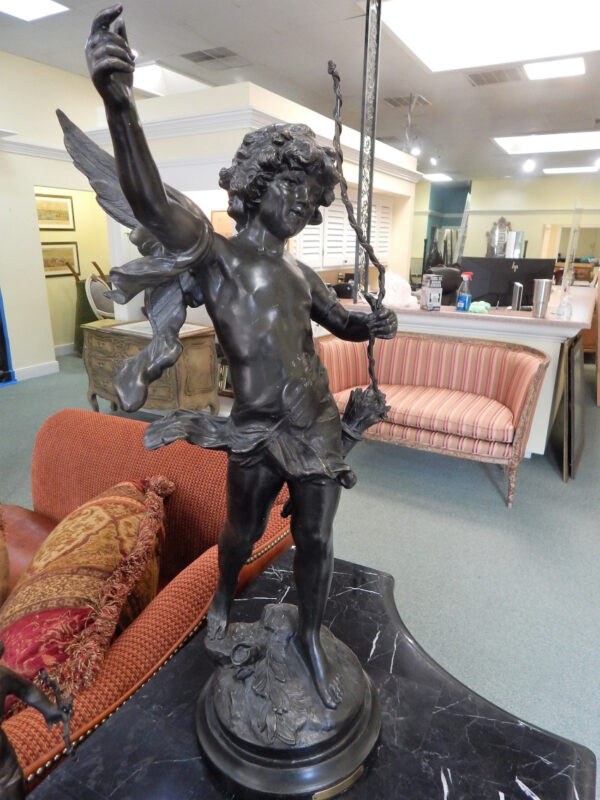 Large Bronze "Cupidon" After Auguste Moreau