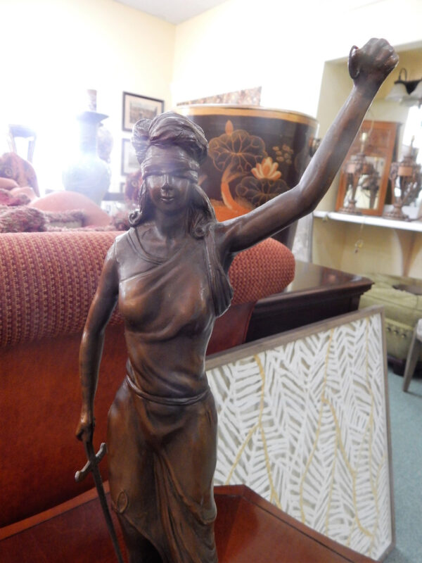 Lady Justice Bronze and Marble Statue - Image 2