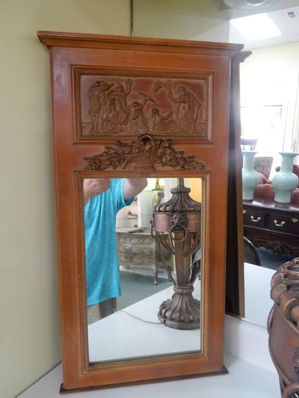 Carved Wood Panel Mirror