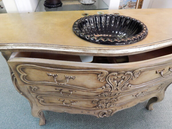 Ornately Carved Bathroom Vanity - Image 2