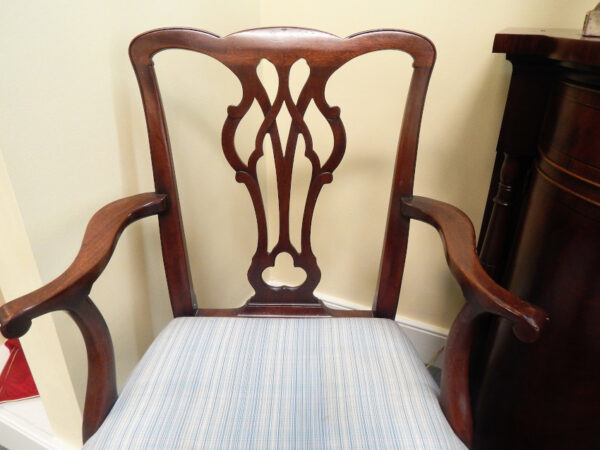 Arm Chair - Blue Stripe - Image 2