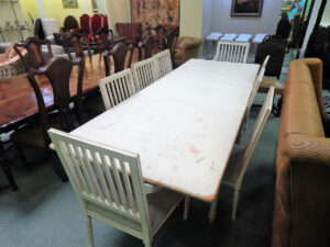 A Long Rectangular Dining Table Image