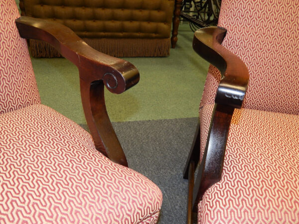 Custom Mahogany Arm Chairs - Image 2