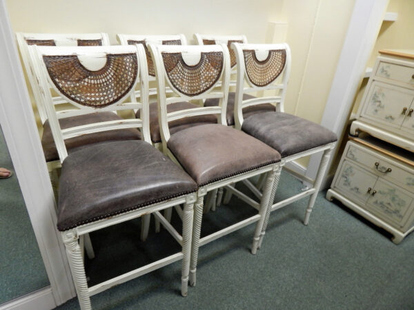 Group Of Six Regency Style Cane Back Stools