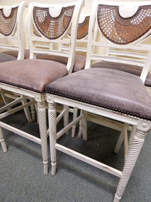 Group Of Six Regency Style Cane Back Stools - Image 3