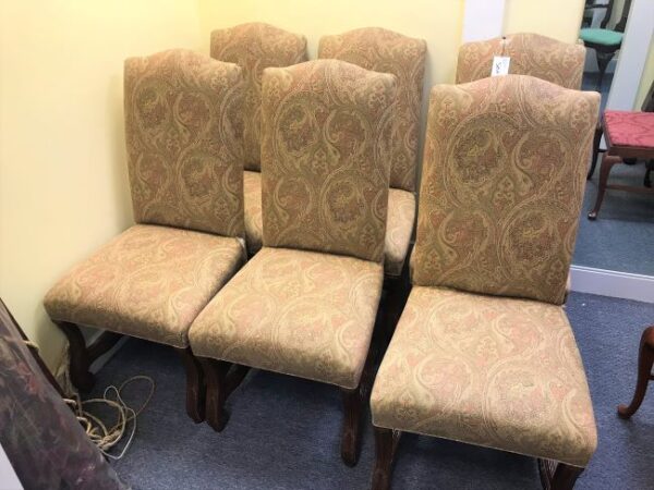 Set of Six Upholstered Dining Chairs