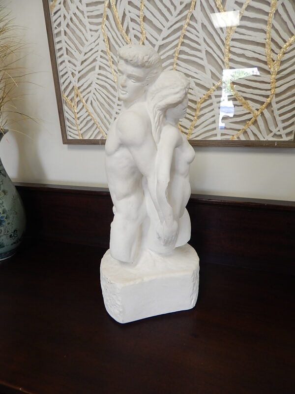 White Marble Statue - Man/Woman - Nude