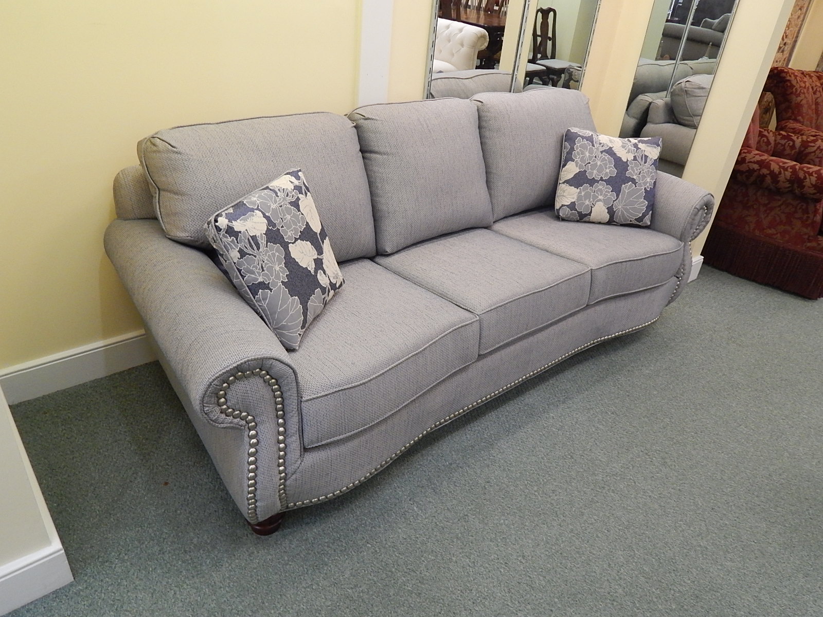 Grey/Blue Sofa - Southern Comforts Fine Furniture Consignments, Inc.