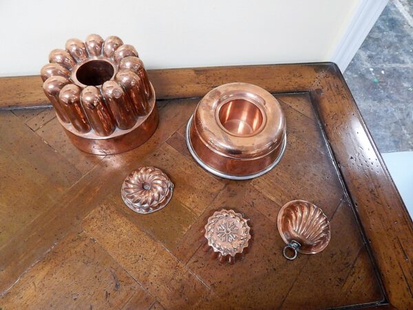 8 Vintage Copper Molds, Christian Wagner-Rein Kupfer