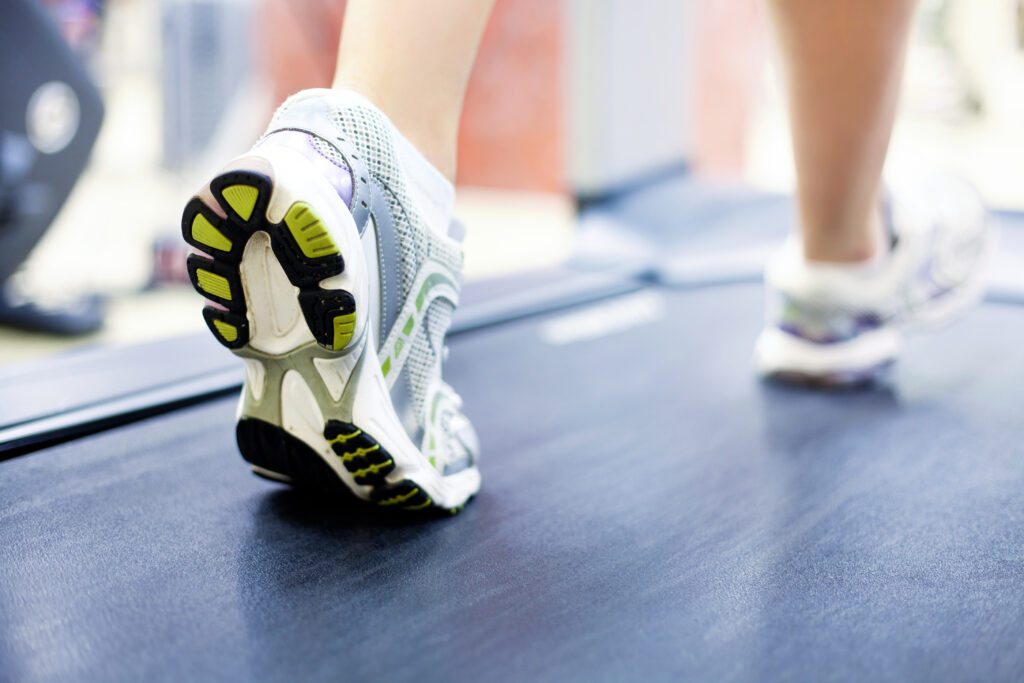 closeup of a pair of running shoes