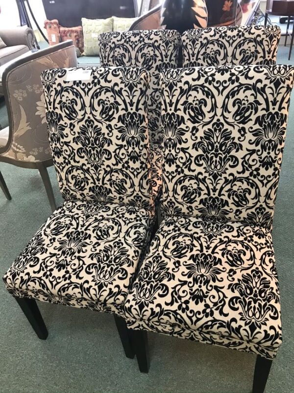 4 Black/Cream Chairs