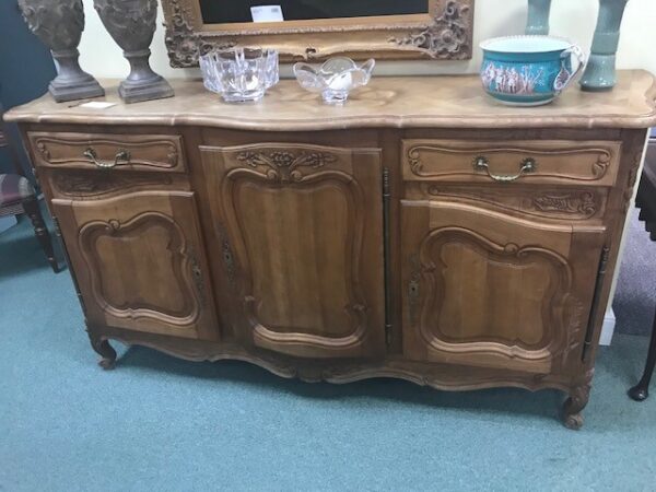 French Parquetry Top Walnut Sideboard