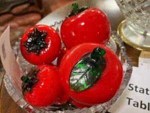 A Bowl with Glass Tomatoes Image