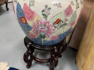 An Oriental Fish Bowl with Stand Image