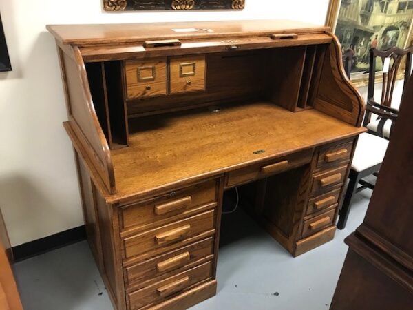 Oak Roll-Top Desk