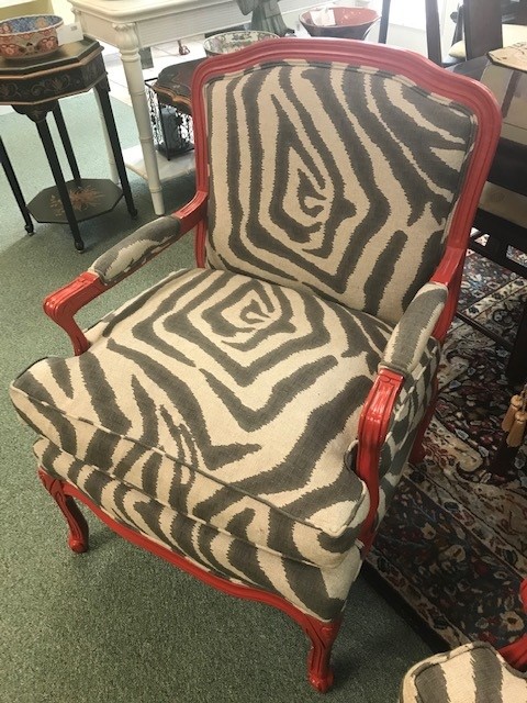 Zebra Red Frame Chairs - 2 In Stock - Sold Separately - Southern ...