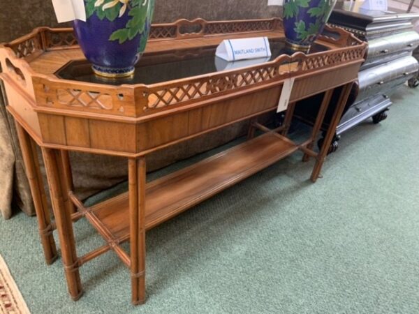 Maitland Smith Faux Bamboo Console