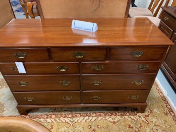 Henkel Harris Cherry 9 Drawer Dresser + Mirror