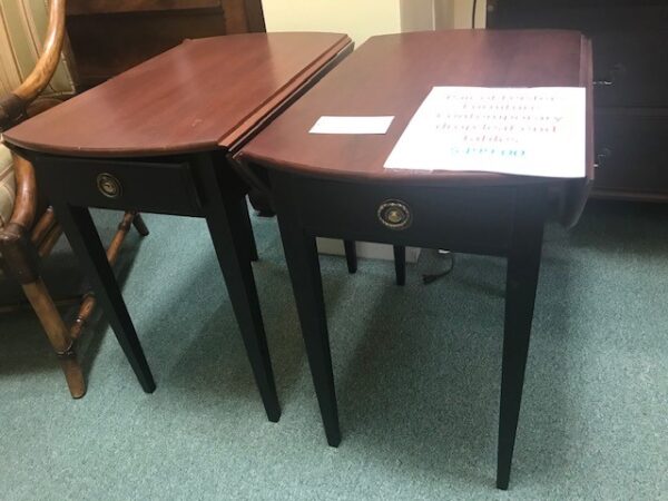 Pair of Lestier Drop Leaf Tables - Image 2