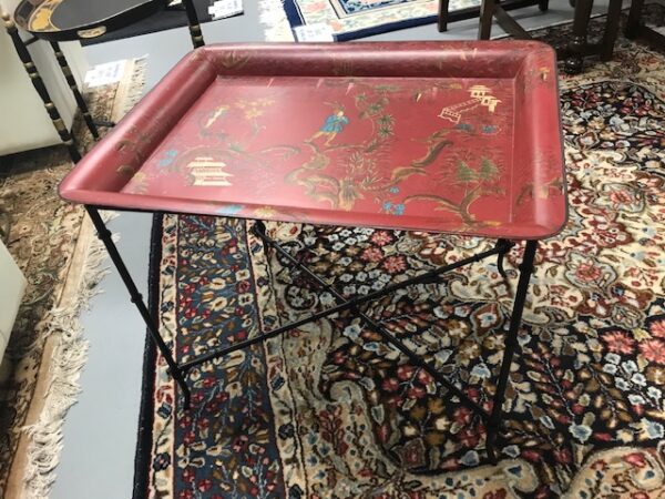 Asian Tray Table - Red