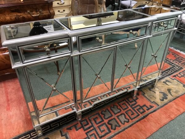 Hollywood Regency Mirrored Console - Image 6