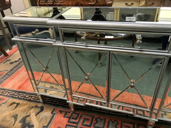 Hollywood Regency Mirrored Console - Image 2