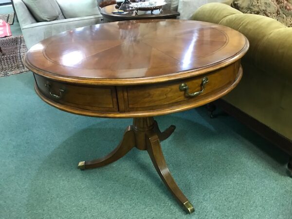 Heckman Inlaid Drum Table