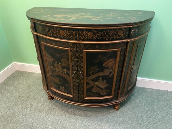 Chinoiserie Half-Round Contemporary Server