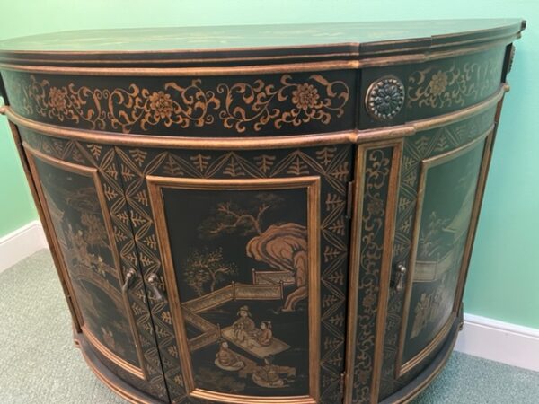 Chinoiserie Half-Round Contemporary Server - Image 2