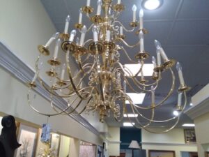 A Giant Brass Chandelier Image