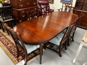 HenkelHarris dining table with eight chairs