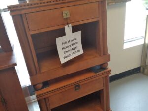 Hickory White Inlaid Cherry Nightstands