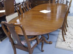 Henkel Harris dining table with six chairs