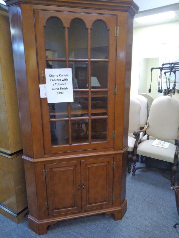 beautiful cherry corner cabinet