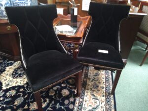 diamond-tufted designed chairs