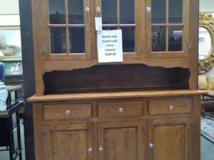 Amish-made oak hutch