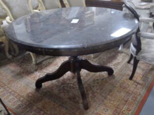 Cherry marble-top breakfast table