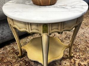 marble top French side table