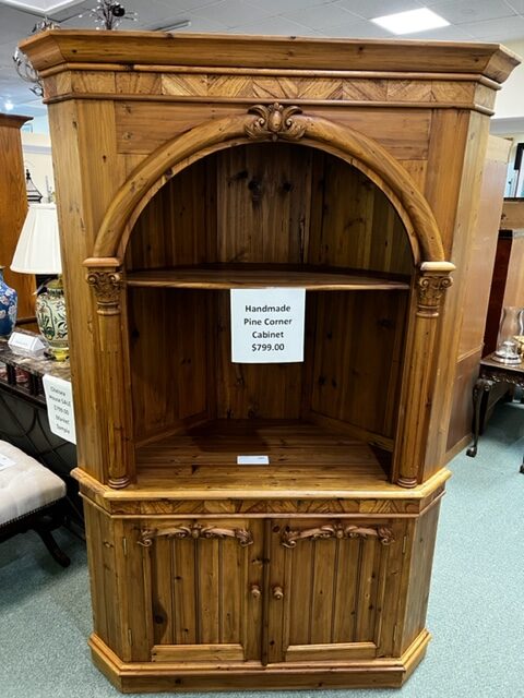 Pine Corner Cabinet Southern Comforts Fine Furniture Consignments Inc
