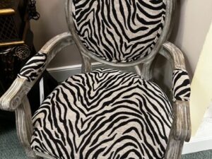 zebra print arm chair