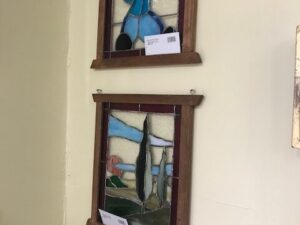 Two Wall Painting with Wooden Frames Image