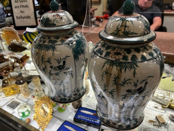 Pair of Maitland Smith Ginger Jars for Sale Image