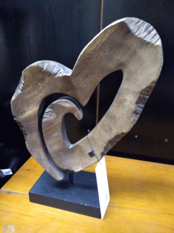 Carved Heart Sculpture