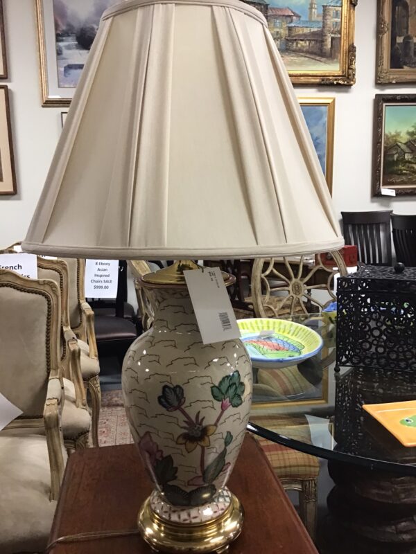 A Floral Painted Lamp Bottom Image