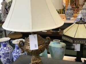 An Antique Lamp with Beautiful Bottom Image