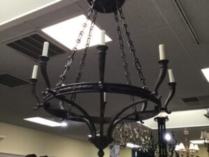 A Hanging Chandelier with Candles Image