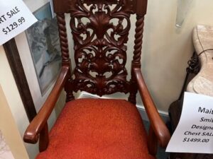 Picture of Hand Carved Thorne Chair